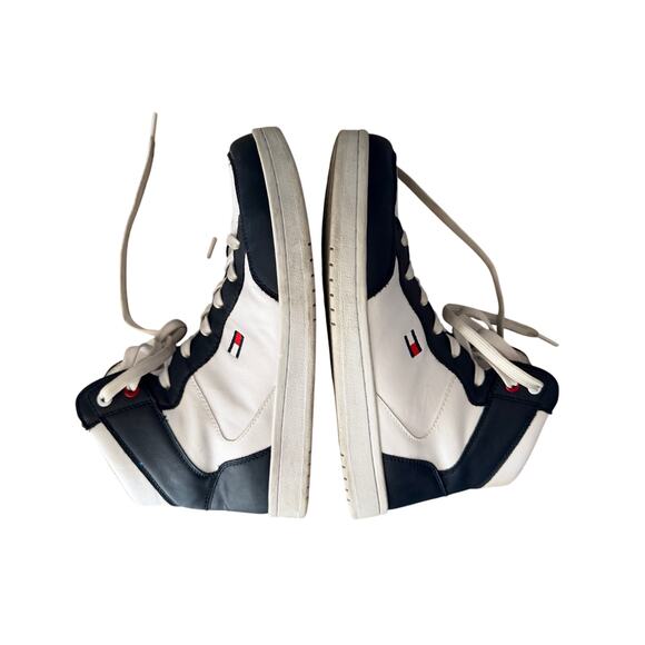 Tommy Hilfiger high top sneakers shoes mens sz 8.5 red,white,blue - Picture 8 of 12